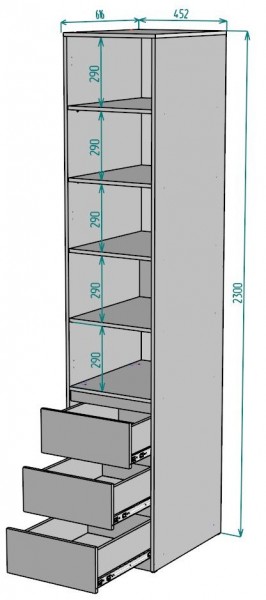 Шкаф Мальта H161 в Белоярском - beloyarskiy.mebel24.online | фото 2