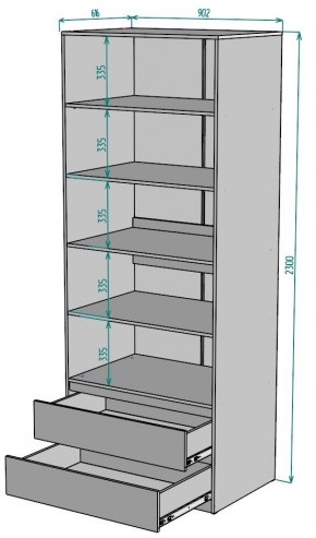 Шкаф Мальта H187 в Белоярском - beloyarskiy.mebel24.online | фото 2