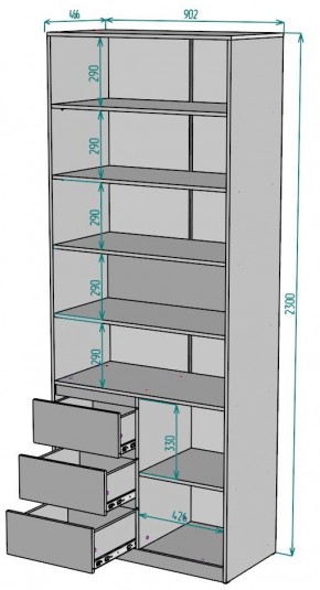 Шкаф Мальта H191 в Белоярском - beloyarskiy.mebel24.online | фото 2