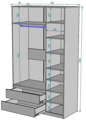 Шкаф Мальта H217 в Белоярском - beloyarskiy.mebel24.online | фото 2