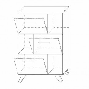 Шкаф низкий с нишами Вега Скандинавия в Белоярском - beloyarskiy.mebel24.online | фото 3