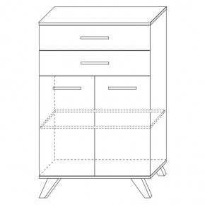 Шкаф низкий Вега Скандинавия в Белоярском - beloyarskiy.mebel24.online | фото 5
