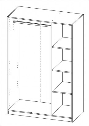 Шкаф ОРИОН трехдверный, цвет Дуб Венге в Белоярском - beloyarskiy.mebel24.online | фото 3