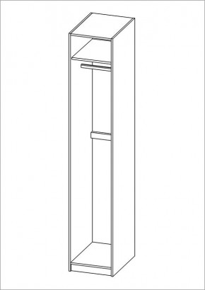 Шкаф ПЕГАС однодверный, цвет Дуб Венге в Белоярском - beloyarskiy.mebel24.online | фото 3