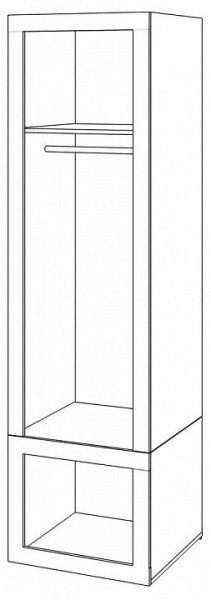 Шкаф платяной Toivo ТОЙ ШК 60/60 Д в Белоярском - beloyarskiy.mebel24.online | фото 2