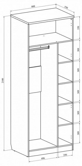 Шкаф платяной Виктория ВИ-11 в Белоярском - beloyarskiy.mebel24.online | фото 5