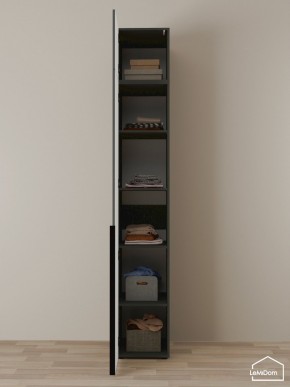 Шкаф с антресолью Linnea MHR-1A-2 2450х400х510 (Графит-М 11.1.25) в Белоярском - beloyarskiy.mebel24.online | фото 4