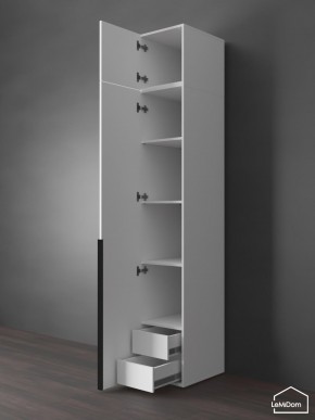 Шкаф с антресолью Linnea MHR-1A-4 2450х400х510 (Белый-М 11.1.2) в Белоярском - beloyarskiy.mebel24.online | фото 5