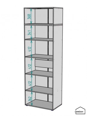 Шкаф с антресолью Linnea MHR-2A-2 2450х800х510 (Белый-М 11.1.2) в Белоярском - beloyarskiy.mebel24.online | фото 3