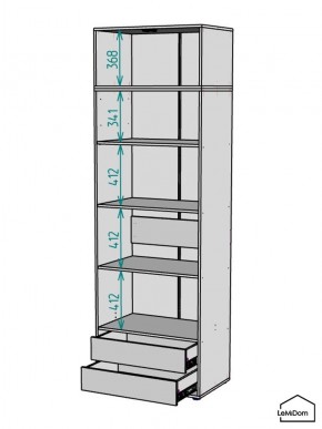 Шкаф с антресолью Linnea MHR-2A-4 2450х800х510 (ДВ-М 11.1.25) в Белоярском - beloyarskiy.mebel24.online | фото 3