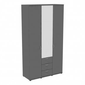 Шкаф с зеркалом Ольга H57_M (Графит) в Белоярском - beloyarskiy.mebel24.online | фото