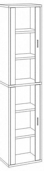 Шкаф-витрина Домино СУ(ш1в2)+2ФС в Белоярском - beloyarskiy.mebel24.online | фото 3