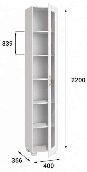 Шкаф-витрина Монблан МБ-22К со стеклом в Белоярском - beloyarskiy.mebel24.online | фото 3