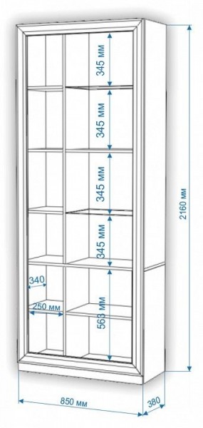 Шкаф-витрина Нобиле ШВтВ-ФСД-БЯН в Белоярском - beloyarskiy.mebel24.online | фото 3