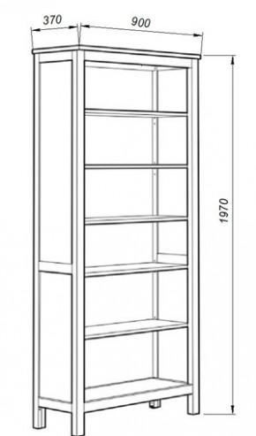 Стеллаж 00 Кантри, массив сосны, цвет белый в Белоярском - beloyarskiy.mebel24.online | фото 3