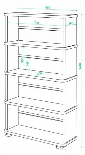 Стеллаж Б-25/4 в Белоярском - beloyarskiy.mebel24.online | фото 2