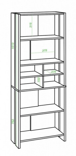 Стеллаж Домино Lite СТЛ-ОВХ В в Белоярском - beloyarskiy.mebel24.online | фото 2