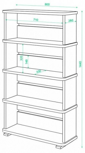 Стеллаж Домино СБ-25/4 в Белоярском - beloyarskiy.mebel24.online | фото 2
