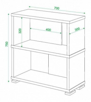 Стеллаж книжный Домино нельсон СБ-10_2 в Белоярском - beloyarskiy.mebel24.online | фото 4