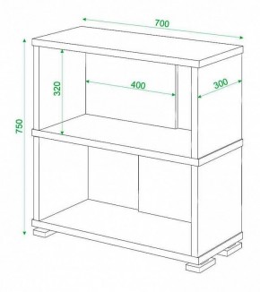 Стеллаж книжный Домино нельсон СБ-10_2 в Белоярском - beloyarskiy.mebel24.online | фото 3