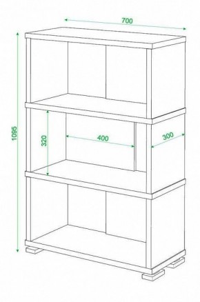 Стеллаж книжный Домино нельсон СБ-10_3 в Белоярском - beloyarskiy.mebel24.online | фото 3