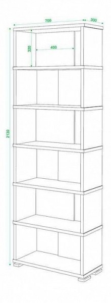 Стеллаж книжный Домино СБ-10_6 в Белоярском - beloyarskiy.mebel24.online | фото 2