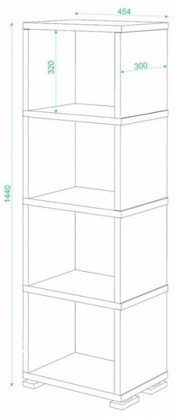 Стеллаж-колонка Домино СБ-15/4 в Белоярском - beloyarskiy.mebel24.online | фото 3