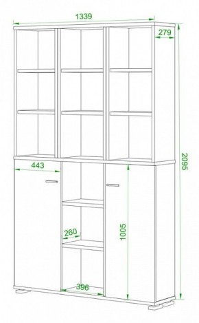 Стеллаж комбинированный Домино нельсон ПУ-40-6 в Белоярском - beloyarskiy.mebel24.online | фото 2