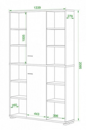 Стеллаж комбинированный Домино ПУ-40-2 в Белоярском - beloyarskiy.mebel24.online | фото 2