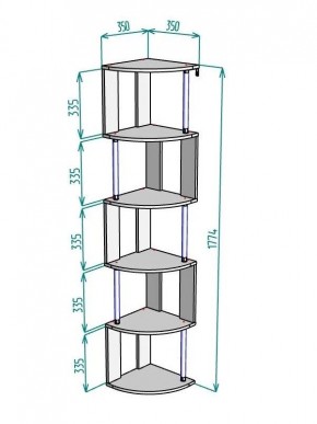 Стеллаж Maria S113-MA (Графит) в Белоярском - beloyarskiy.mebel24.online | фото 3