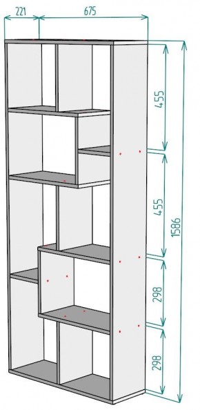 Стеллаж S8 1586х675х221 в Белоярском - beloyarskiy.mebel24.online | фото 2