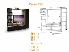 Стенка для гостиной ТВ-1 в Белоярском - beloyarskiy.mebel24.online | фото 2