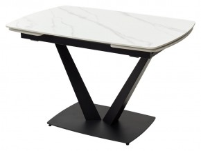 Стол ALATRI 120 MATT WHITE MARBLE SOLID CERAMIC / BLACK, ®DISAUR в Белоярском - beloyarskiy.mebel24.online | фото 2