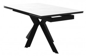 Стол BELLUNO 160 MARBLES KL-99 Белый мрамор матовый, итальянская керамика/ черный каркас, ®DISAUR в Белоярском - beloyarskiy.mebel24.online | фото 2