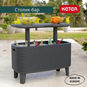 Стол Беви Бар (Bevy Bar Large Cool Bar), графит в Белоярском - beloyarskiy.mebel24.online | фото 1