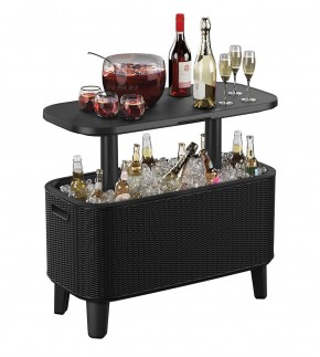 Стол Беви Бар (Bevy Bar Large Cool Bar), графит в Белоярском - beloyarskiy.mebel24.online | фото 3