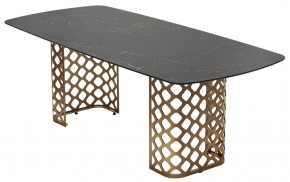 Стол CHIAVARI 220 KL-116 Черный мрамор матовый, итальянская керамика / бронзовый, ®DISAUR в Белоярском - beloyarskiy.mebel24.online | фото 7