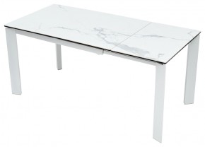Стол CORNER 120 HIGH GLOSS STATUARIO керамика, стекло/ белый каркас, ®DISAUR в Белоярском - beloyarskiy.mebel24.online | фото 6