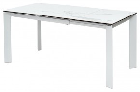 Стол CORNER 120 MATTE STATUARIO Белый мрамор матовый керамика, стекло/ белый каркас, ®DISAUR в Белоярском - beloyarskiy.mebel24.online | фото 1