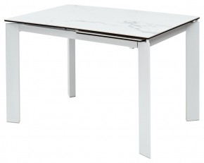 Стол CORNER 120 MATTE STATUARIO Белый мрамор матовый керамика, стекло/ белый каркас, ®DISAUR в Белоярском - beloyarskiy.mebel24.online | фото 2