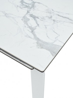 Стол CORNER 120 MATTE STATUARIO Белый мрамор матовый керамика, стекло/ белый каркас, ®DISAUR в Белоярском - beloyarskiy.mebel24.online | фото 6