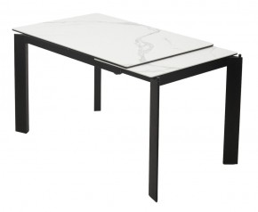 Стол CORNER 120 MATTE STATUARIO Белый мрамор матовый керамика, стекло/ черный каркас, ®DISAUR в Белоярском - beloyarskiy.mebel24.online | фото 3