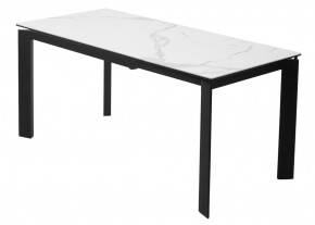 Стол CORNER 120 MATTE STATUARIO Белый мрамор матовый керамика, стекло/ черный каркас, ®DISAUR в Белоярском - beloyarskiy.mebel24.online | фото 6