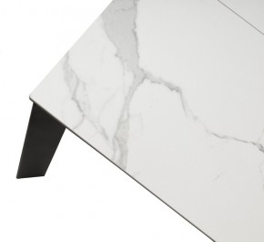 Стол CORNER 120 MATTE STATUARIO Белый мрамор матовый керамика, стекло/ черный каркас, ®DISAUR в Белоярском - beloyarskiy.mebel24.online | фото 8