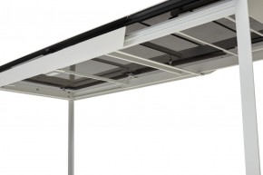 Стол CREMONA 140 HIGH GLOSS STATUARIO Белый мрамор глянцевый, керамика/ белый каркас, ®DISAUR в Белоярском - beloyarskiy.mebel24.online | фото 2