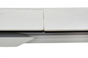 Стол CREMONA 140 HIGH GLOSS STATUARIO Белый мрамор глянцевый, керамика/ белый каркас, ®DISAUR в Белоярском - beloyarskiy.mebel24.online | фото 3