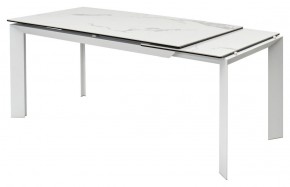 Стол CREMONA 140 HIGH GLOSS STATUARIO Белый мрамор глянцевый, керамика/ белый каркас, ®DISAUR в Белоярском - beloyarskiy.mebel24.online | фото 7