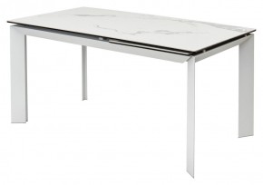 Стол CREMONA 140 HIGH GLOSS STATUARIO Белый мрамор глянцевый, керамика/ белый каркас, ®DISAUR в Белоярском - beloyarskiy.mebel24.online | фото 9