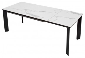 Стол CREMONA 140 MATTE STATUARIO Белый мрамор матовый, керамика/ черный каркас, ®DISAUR в Белоярском - beloyarskiy.mebel24.online | фото 2