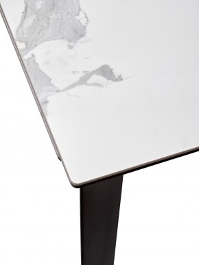 Стол CREMONA 140 MATTE STATUARIO Белый мрамор матовый, керамика/ черный каркас, ®DISAUR в Белоярском - beloyarskiy.mebel24.online | фото 3